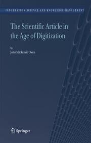 Cover von The Scientific Article in the Age of Digitization