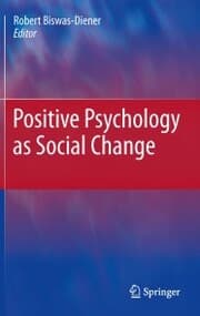 Cover von Positive Psychology as Social Change