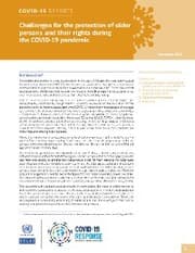 Cover von Challenges for the Protection of Older Persons and Their Rights During the COVID-19 Pandemic