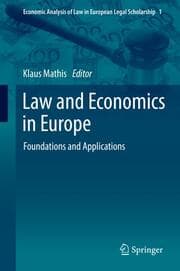 Cover von Law and Economics in Europe