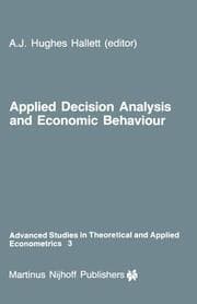 Cover von Applied Decision Analysis and Economic Behaviour
