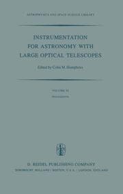 Cover von Instrumentation for Astronomy with Large Optical Telescopes