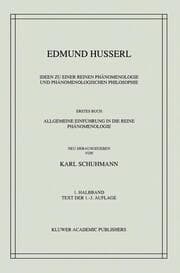 Cover von Ideen zu einer Reinen Phänomenologie und Phänomenologischen Philosophie