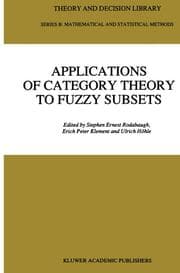 Cover von Applications of Category Theory to Fuzzy Subsets