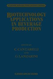 Cover von Biotechnology Applications in Beverage Production