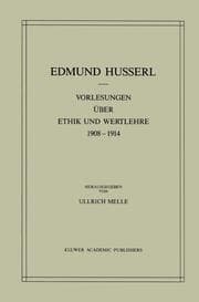 Cover von Vorlesungen über Ethik und Wertlehre 1908-1914