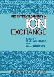 Cover von Recent Developments in Ion Exchange