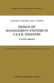 Cover von Design of Management Systems in U.S.S.R.Industry