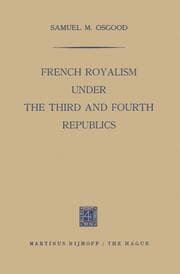 Cover von French Royalism under the Third and Fourth Republics