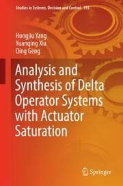 Cover von Analysis and Synthesis of Delta Operator Systems with Actuator Saturation