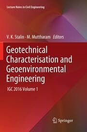 Cover von Geotechnical Characterisation and Geoenvironmental Engineering
