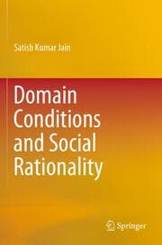 Cover von Domain Conditions and Social Rationality
