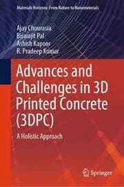 Cover von Advances and Challenges in 3D Printed Concrete (3DPC)