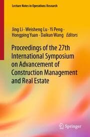 Cover von Proceedings of the 27th International Symposium on Advancement of Construction Management and Real Estate