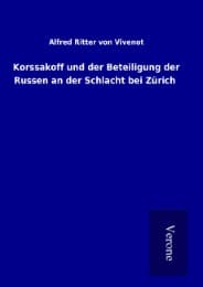 Cover von Korssakoff und der Beteiligung der Russen an der Schlacht bei Zürich
