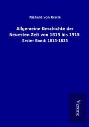 Cover von Allgemeine Geschichte der Neuesten Zeit von 1815 bis 1915