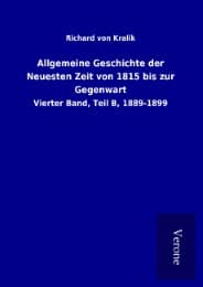 Cover von Allgemeine Geschichte der Neuesten Zeit von 1815 bis zur Gegenwart