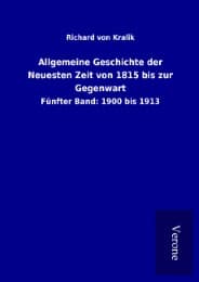 Cover von Allgemeine Geschichte der Neuesten Zeit von 1815 bis zur Gegenwart