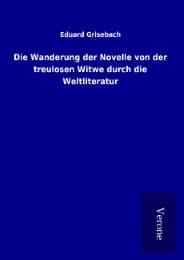 Cover von Die Wanderung der Novelle von der treulosen Witwe durch die Weltliteratur