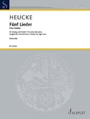 Cover von Fünf Lieder op. 99 - hohe Stimme und Klavier