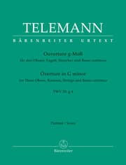 Cover von Ouverture für drei Oboen, Fagott, Streicher und Basso continuo g-Moll TWV 55:g4