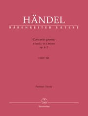 Cover von Concerto grosso e-Moll op. 6/3 HWV 321
