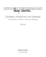 Cover von Fantasien, Inventionen und Gesänge für Klarinette, 2 Violinen, Viola und Violoncello