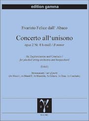Cover von concerto all'unisono opus 2 Nr. 8 h-moll / StS
