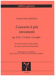 Cover von Concerto a piu istrumenti op. 6 Nr. 7 A-Dur - Stimmsatz