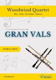 Cover von Woodwind Quartet 'Gran Vals' score & parts
