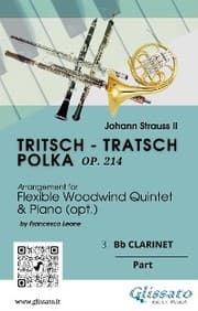 Cover von 3. Bb Clarinet part of 'Tritsch - Tratsch Polka' for Flexible Woodwind quintet and opt.Piano