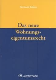 Cover von Das neue Wohnungseigentumsrecht