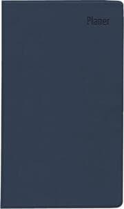 Cover von Taschenplaner Leporello PVC blau 2025 - Bürokalender 9,5x16 cm - 1 Monat auf 2 Seiten - separates Adressheft - faltbar - Notizheft - 510-1015