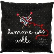 Cover von Plüschkissen 'Komme was wolle'