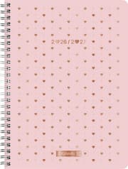 Cover von Schülerkalender Pretty Pink PP-Umschlag A5 2026/2027
