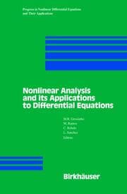 Cover von Nonlinear Analysis and Differential Equations