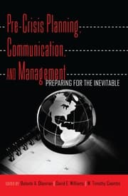 Cover von Pre-Crisis Planning, Communication, and Management