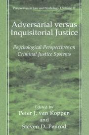 Cover von Adversarial versus Inquisitorial Justice