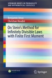 Cover von On Stein's Method for Infinitely Divisible Laws with Finite First Moment
