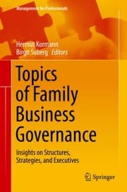 Cover von Topics of Family Business Governance