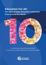 Cover von Education For All: Ten years of open education luminaries from around the world