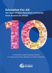 Cover von Education For All: Ten years of open education luminaries from around the world