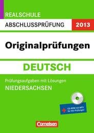 Cover von Realschule Abschlussprüfung 2013 - Originalprüfungen Deutsch, Ni