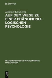Cover von Auf dem Wege zu einer Phänomenologischen Psychologie