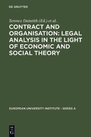 Cover von Contract and Organisation