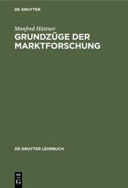 Cover von Grundzüge der Marktforschung