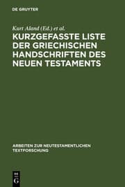 Cover von Kurzgefaßte Liste der griechischen Handschriften des Neuen Testaments