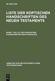 Cover von Die sahidischen Handschriften der Evangelien
