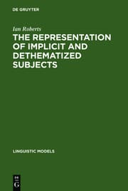 Cover von The Representation of Implicit and Dethematized Subjects