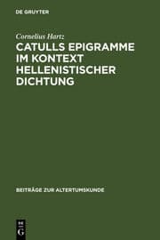 Cover von Catulls Epigramme im Kontext hellenistischer Dichtung